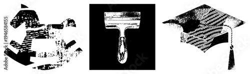 Classic rocking horse toy with weathered wood texture, child’s plaything, antique toy, rustic wooden figurine, nostalgic childhood item.