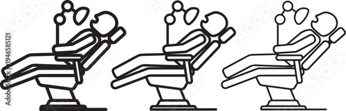 Dental Chair Illustration: An illustration showcasing three dental chairs, highlighting patient comfort and the environment of a dental clinic.