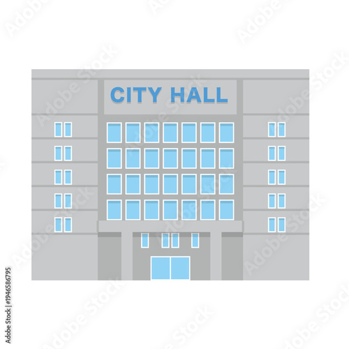 市役所の建物イラスト