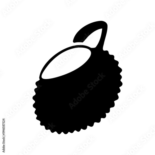 Stylized black and white illustration of a halfeaten canned food container