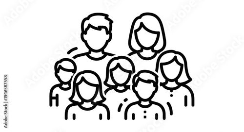 Diverse Group of People Together as a Family or Team.