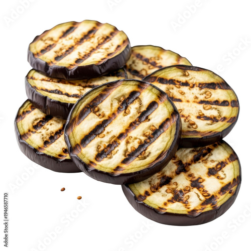 Grilled eggplant slices