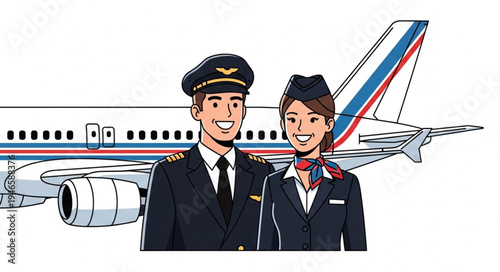 Airline Pilot and Female Flight.