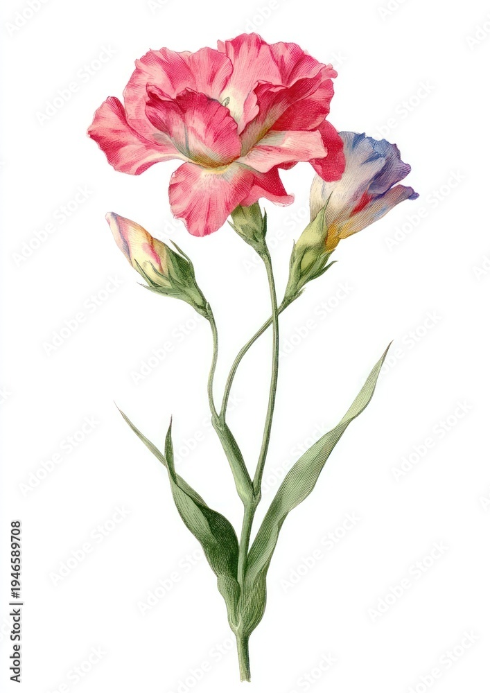 Fototapeta premium Delicate floral watercolor illustration