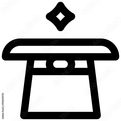 Magic show. Editable stroke vector icon.