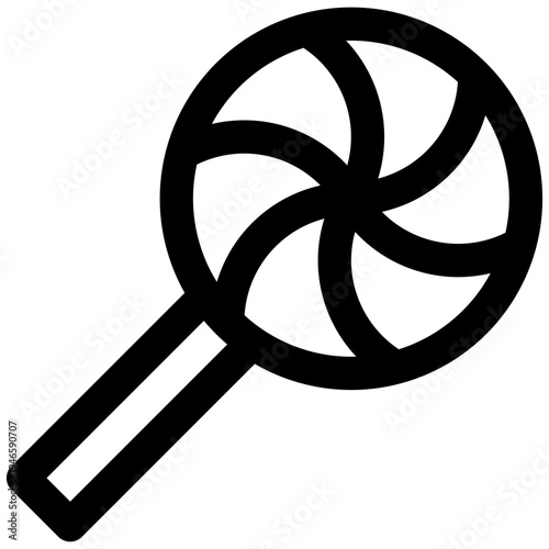 Lollipop. Editable stroke vector icon.
