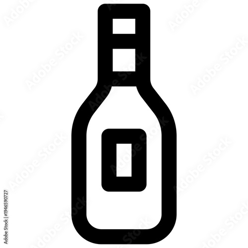 Wine. Editable stroke vector icon.