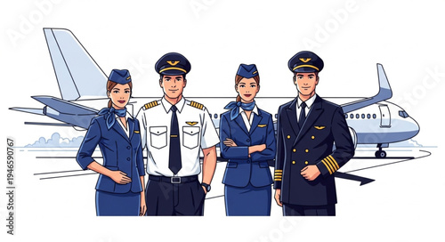 Airline pilots and cabin crew.