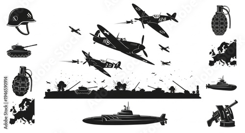 World War II Military Vehicles Aircraft and Weapons Collection.