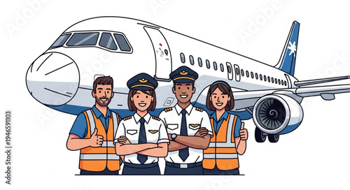 Airline pilots and cabin crew.