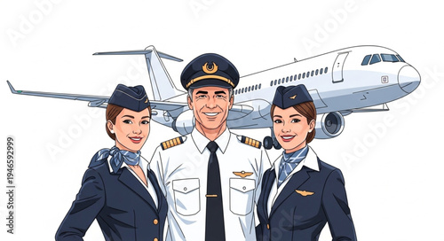Airline pilots and flight attendants.