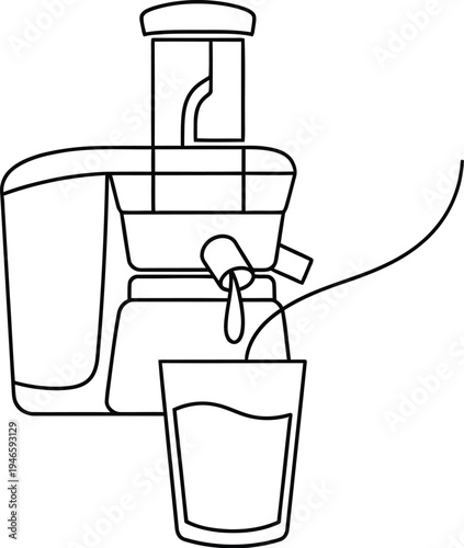 Continuous line drawing of a water cooler dispenser filling a glass