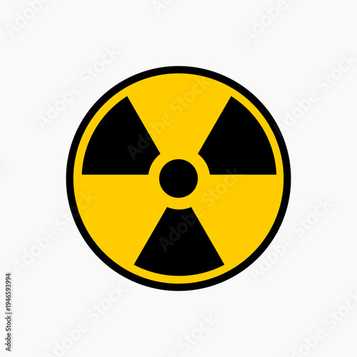 Radioactive Nuclear Warning Symbol Icon Vector Illustration