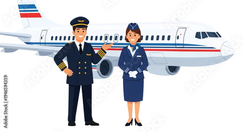 Airplane Crew Flight Attendants.