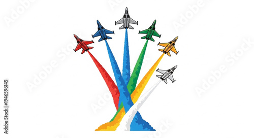 Airplanes in Formation Flight.