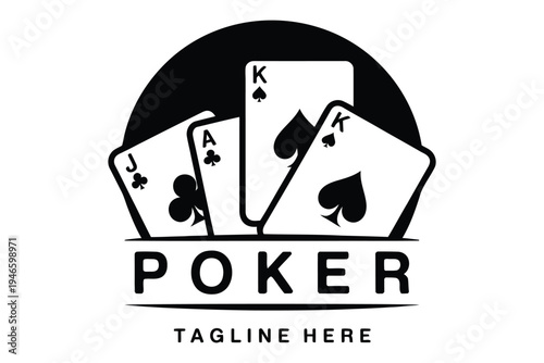 Vintage Poker Playing Card Vector Featuring Gambling and Sport Bet Logo Design Classic Casino Icon Retro Style Illustration Card Game Artwork Collection