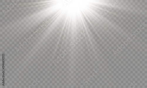 Bright overlay with sparkling lens flare, radiant sunlight, and glowing stars.