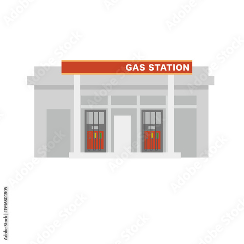 ガソリンスタンドの建物