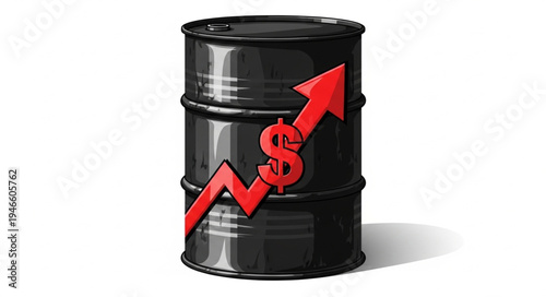 Black Barrel with Dollar Sign.