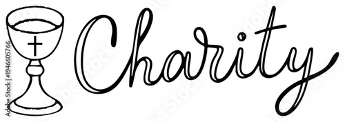 Religious with, charitable emblem, donation, benevolence logo, giving symbol, faith based aid, nonprofit branding.