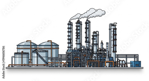 Industrial Factory Plant Facility.