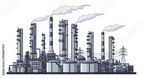 Industrial Factory Plant Facility.