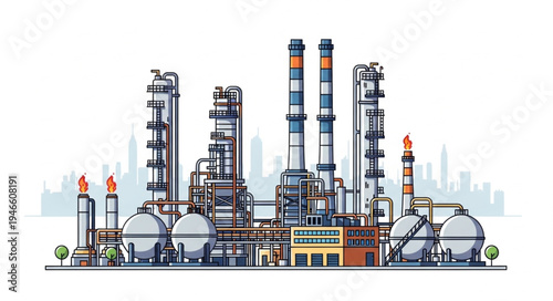 Industrial Factory Plant Facility.