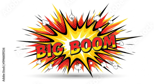 Big Boom Explosion Comic Text.
