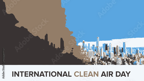 International Clean Air Day vector illustration