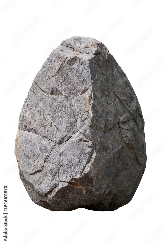 Obraz premium Realistic Large Boulder Isolated on Transparent Background