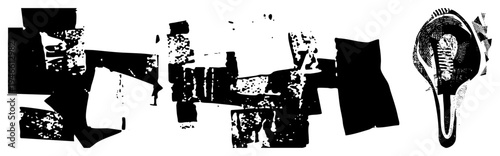 Geometric mechanical with textured halftone, industrial vector design, stylized machinery, tech illustration, mechanical components, abstract engineering.