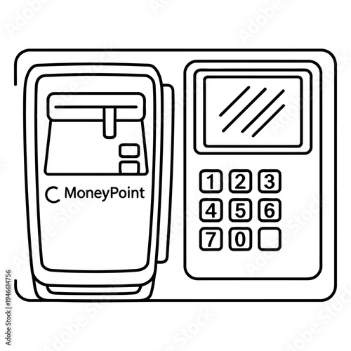 Money Point payment terminal with keypad and card reader MoneyPoint payment machine