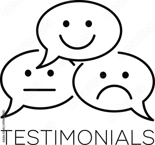 Testimonials concept with mixed emotions