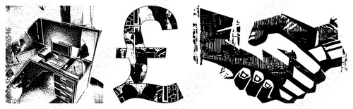 Retro computer workstation, vintage tech, old school computing, 80s office desk, pixelated screen, analog keyboard, monitor.