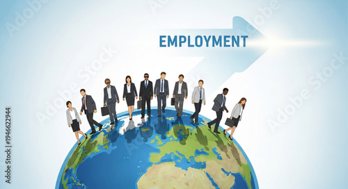 Business People Around The Globe.