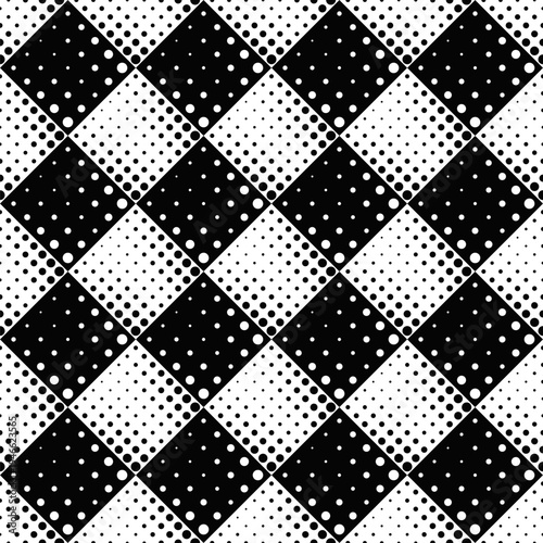 Black and white seamless dot pattern background