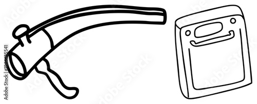 Medical endoscope device for internal examination, flexible scope with handle, diagnostic imaging tool, clinical equipment, medical instrument.