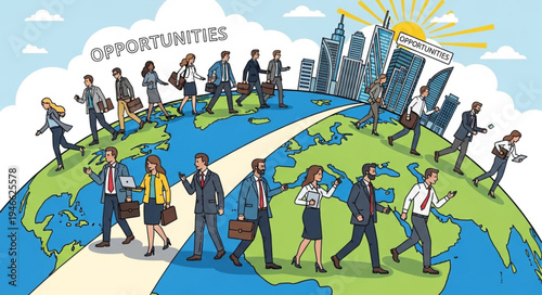 Business People Global Travel.