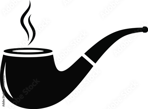 A black and white image of a smoking pipe