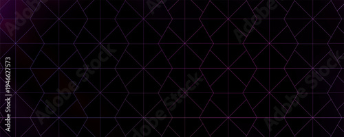 Black cube and abstract background of colored lights