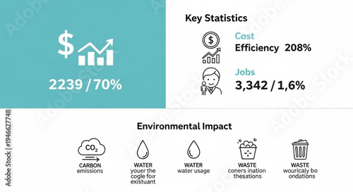 Environmental Impact and Key Statistics Presentation Slide.