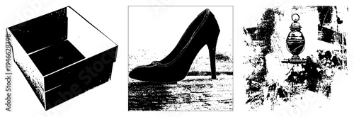 Classic pump shoe with slender stiletto heel, satin strap, fashion footwear, women’s shoe design, polished leather texture.