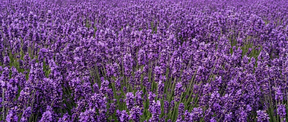 Fototapeta premium Dense Layer of Purple Lavender Flowers Filling the Entire Frame