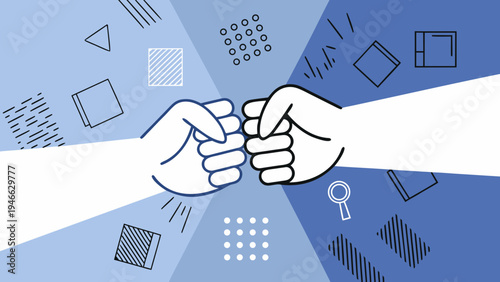 Hands bumping fists in a gesture of unity and collaboration