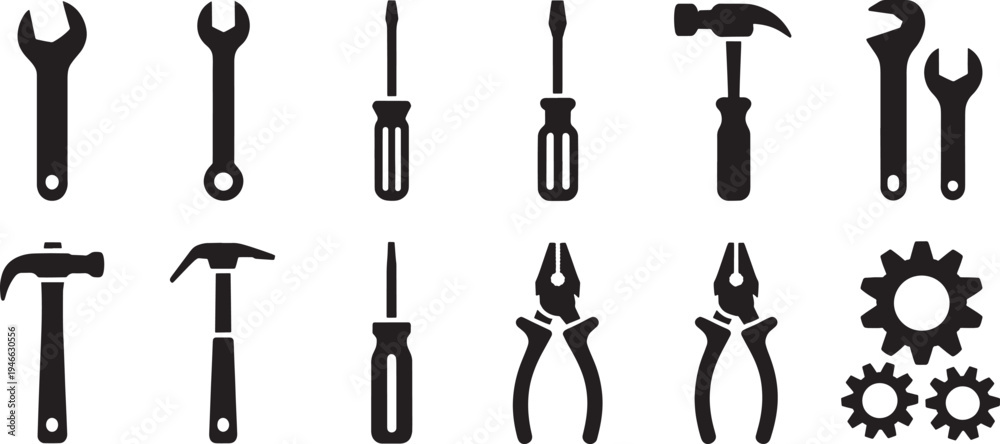 Obraz premium Hand tools and equipment wrenches screwdrivers hammers