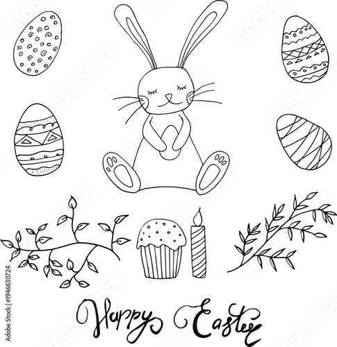 easter svg, Easter coloring book svg