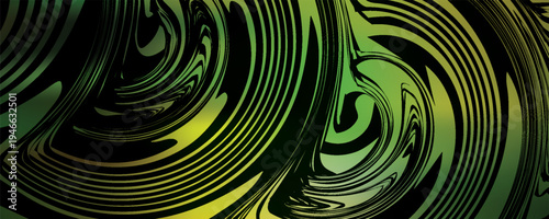 Dark Green, Yellow vector layout with bent lines. A shining illustration, which consists of curved lines. Brand new design for your ad.