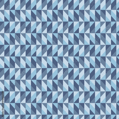 Seamless Geometric Triangle Pattern with Blue Mosaic Tiles and Abstract Gradients