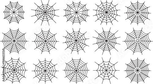 Various spider web spider webs cobwebs black and white creepy halloween