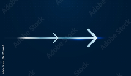 Dynamic arrows with light streaks represent accelerating digital innovation and quantum-driven success in modern technology. Multiple motion lines behind the arrow ອຳແະນພ ຮສສີຫະພັະຮນື